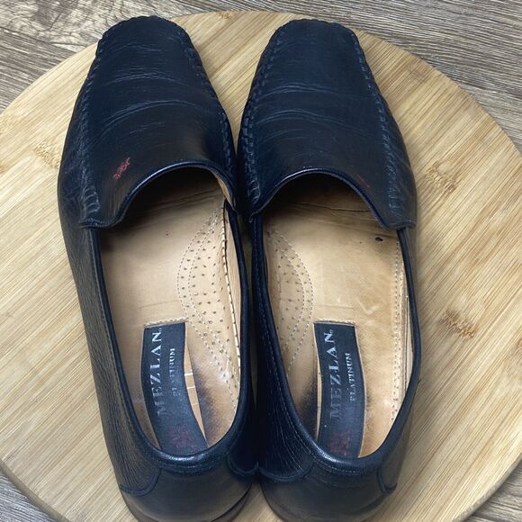 Mezlan Platinum Black Alligator Leather Loafers Dress Shoes Men's Size 9.5 - Picture 8 of 11